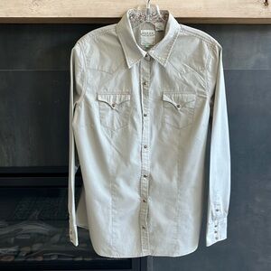 Roper Women's Button Down Shirt - Light Tan